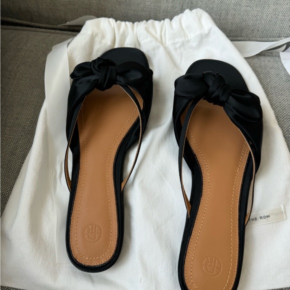 The Row April Bow Satin Slides NWT - Picture 5 of 7